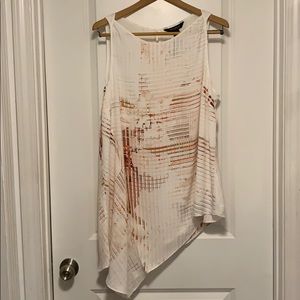 WhiteHouseBlackMarket asymmetrical abstract top